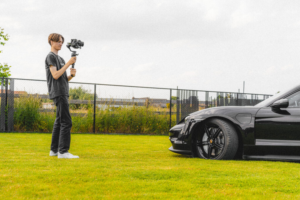 This image shows my passion for automotive and my work in content creation.